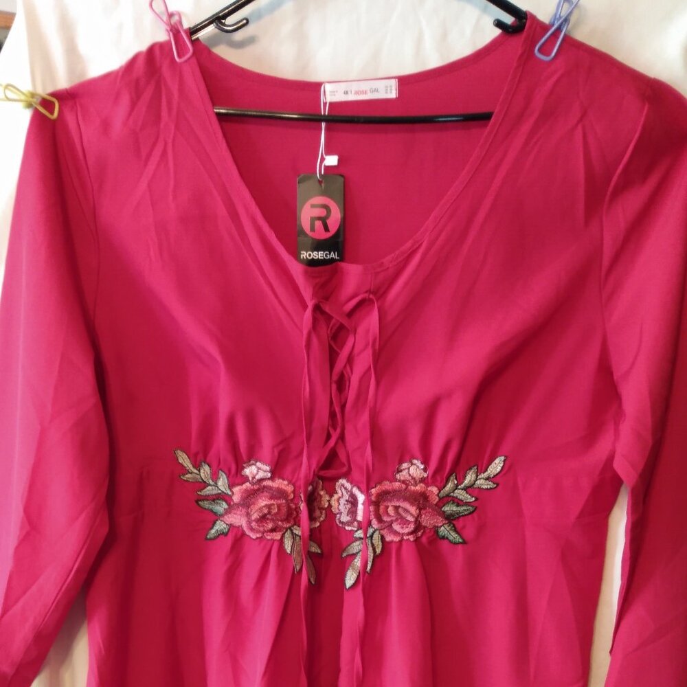Rose Gal 4 XL Blouse